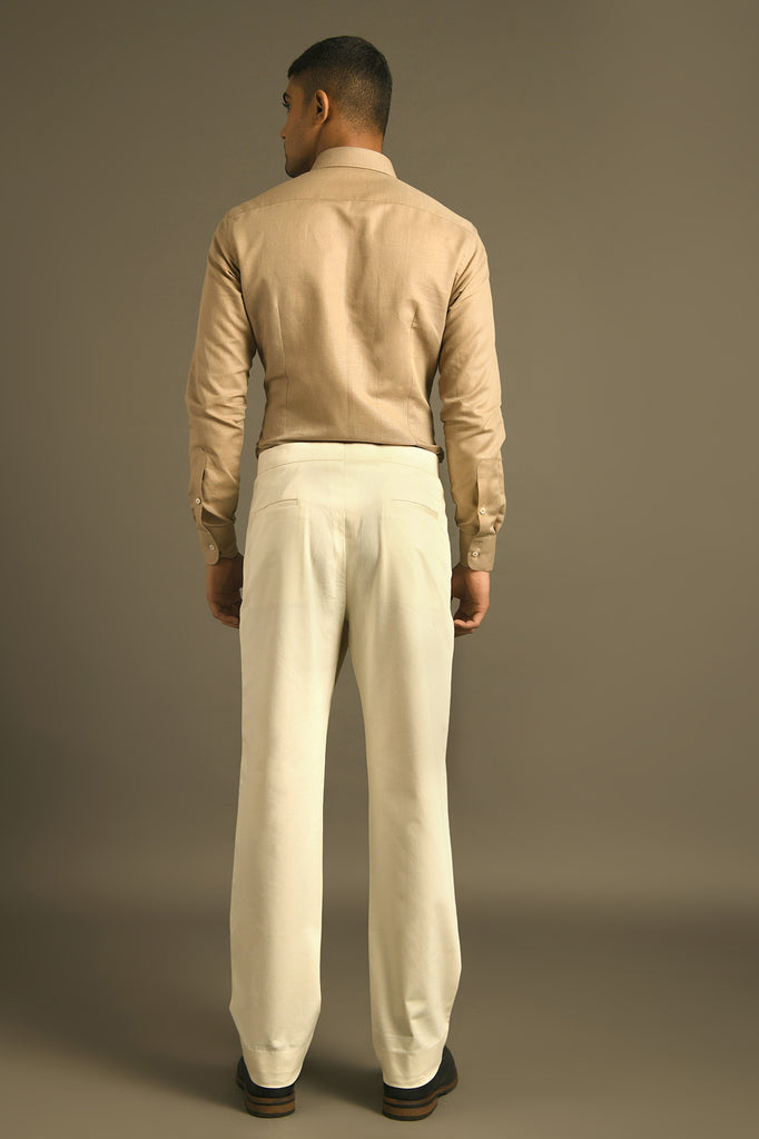 Yellow straight cotton pant by Label Priya Chaudhary | The Secret Label